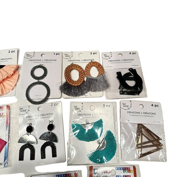 Jewelry Making Supply Lot Clay Bead Pendants Components DIY Crafts Boho Tasseles - Picture 3 of 5